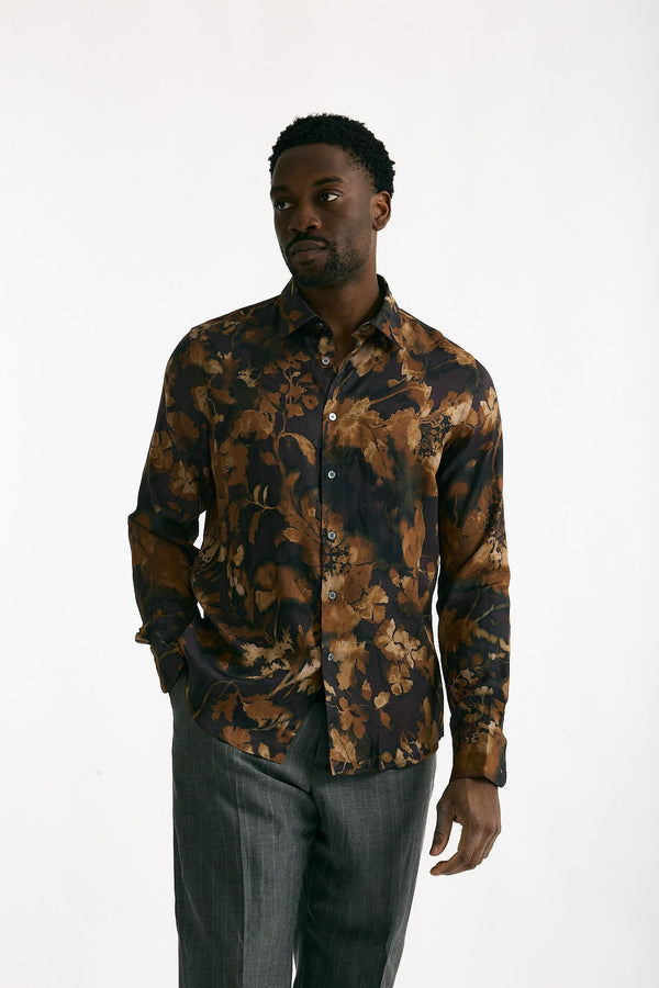 Camicia in viscosa Fantasia multicolor men On me the shirt