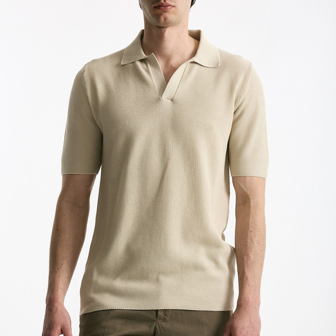 Polo in cotone beige men Mauro ottaviani - 6