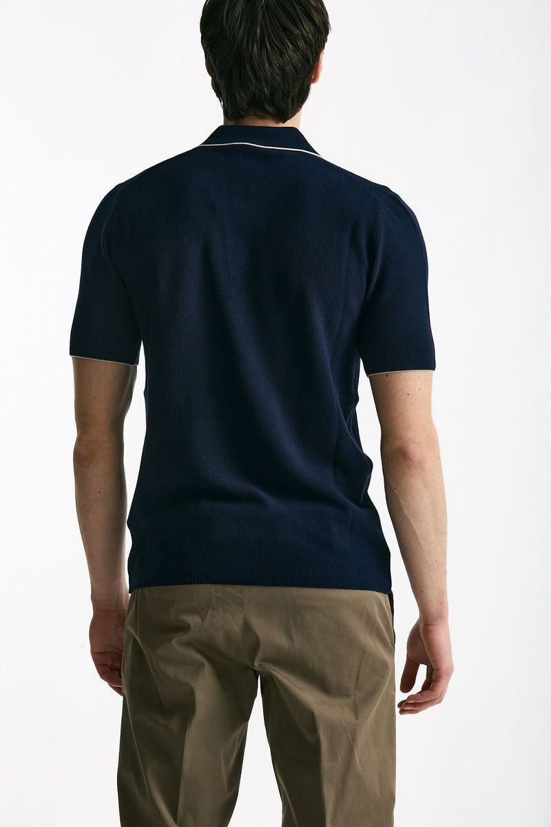 Polo in cotone blu men Mauro ottaviani - 4