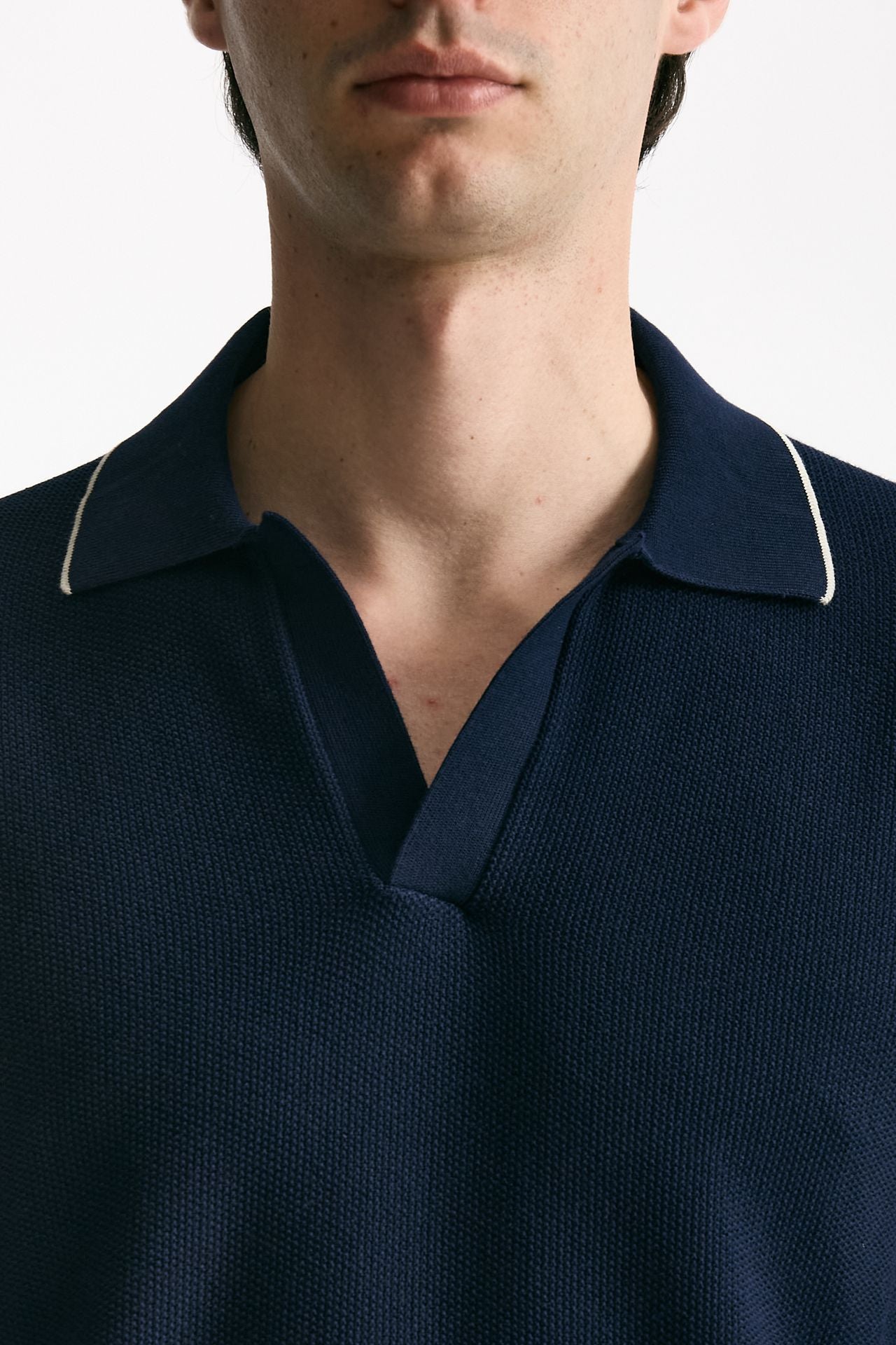 Polo in cotone blu men Mauro ottaviani - 5