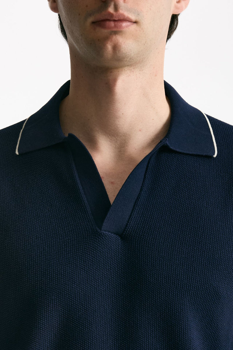 Polo in cotone blu men Mauro ottaviani - 5
