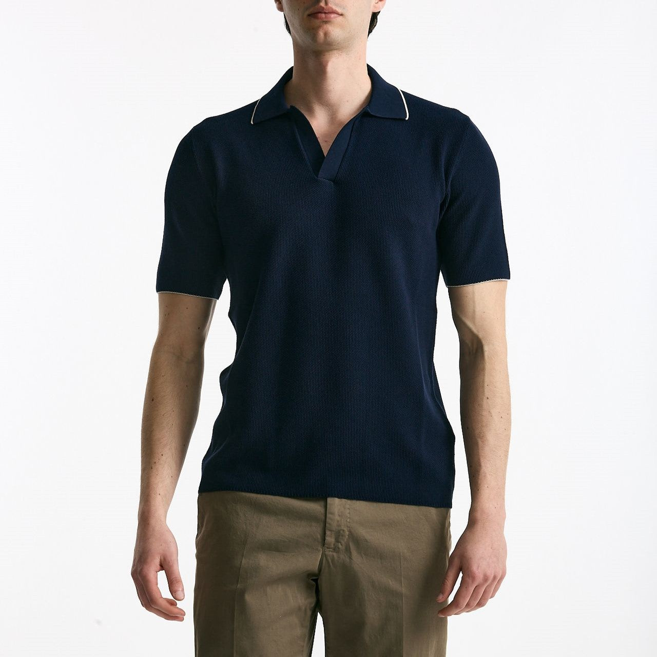 Polo in cotone blu men Mauro ottaviani - 6