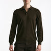 Polo in seta e cotone marrone men Mauro ottaviani - 6