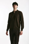 Polo in seta e cotone marrone men Mauro ottaviani - 4