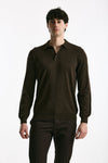 Polo in seta e cotone marrone men Mauro ottaviani - 2