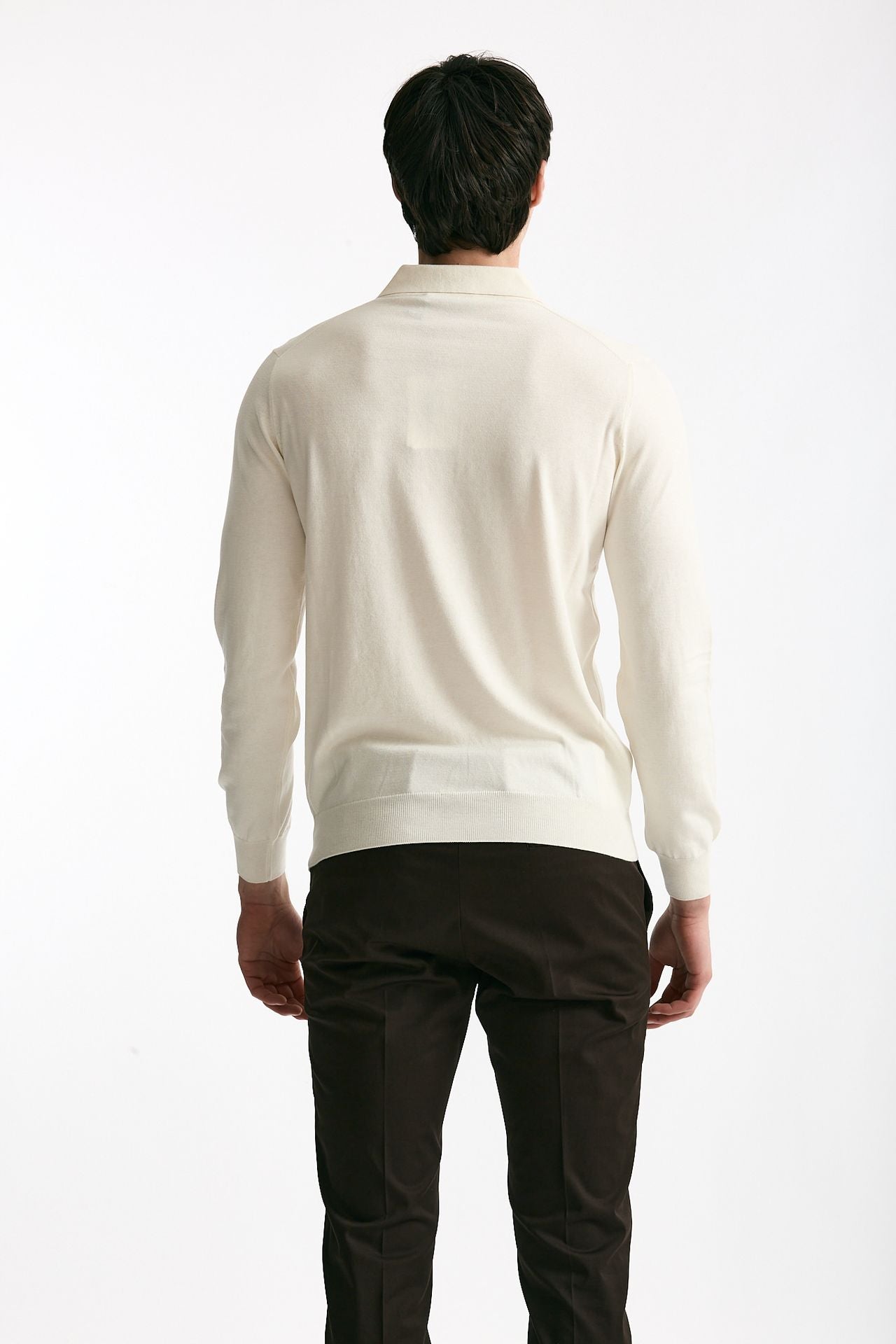 Polo in seta e cotone latte men Mauro ottaviani - 4
