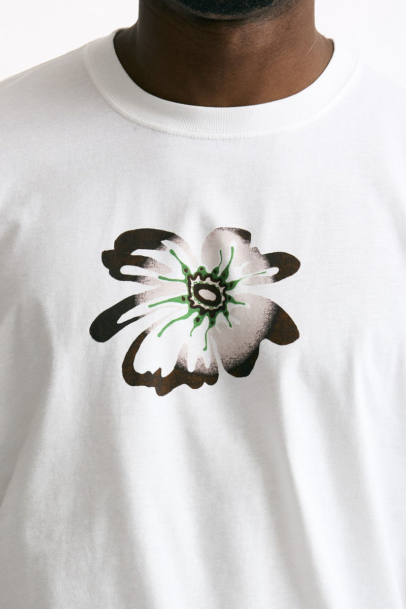 T-shirt in cotone bianco stampa fiore men Paul smith - 5