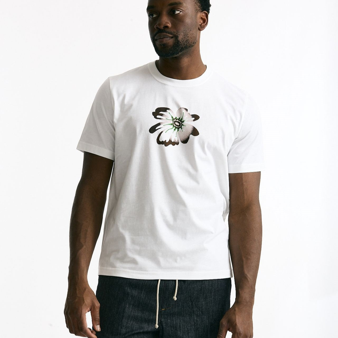 T-shirt in cotone bianco stampa fiore men Paul smith - 6