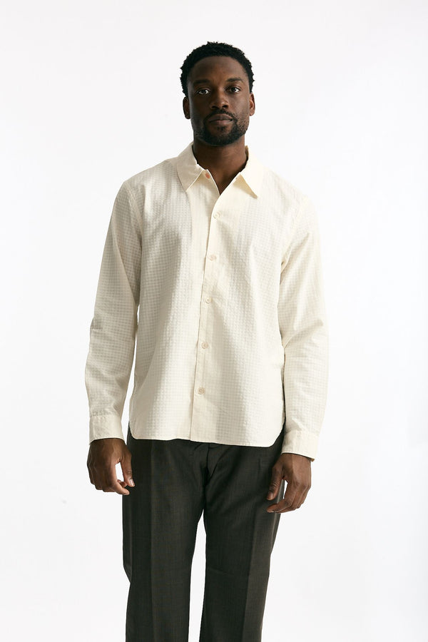 Camicia in cotone operato panna men Paul smith