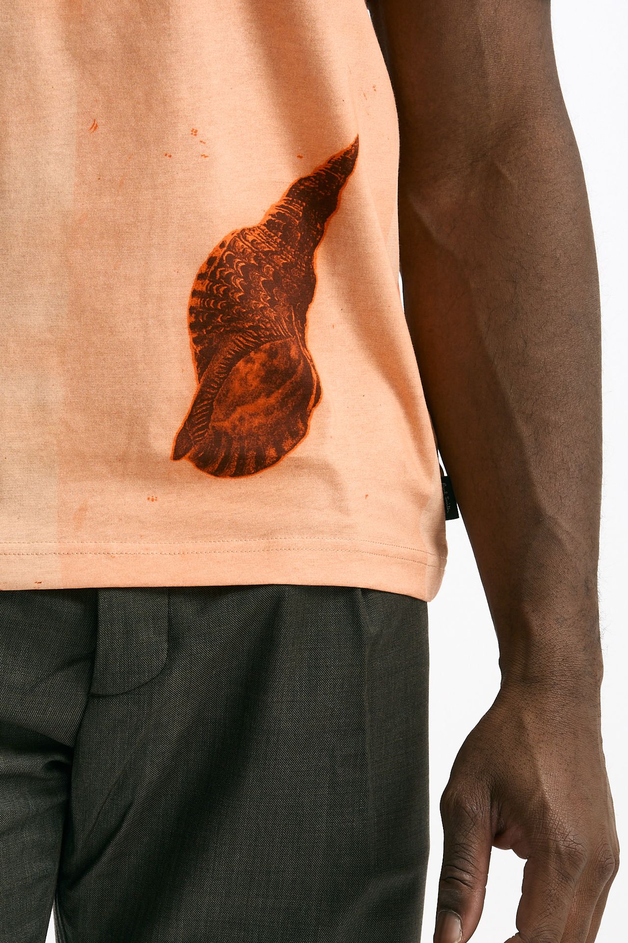 T-shirt in cotone lavato arancio men Paul smith - 6