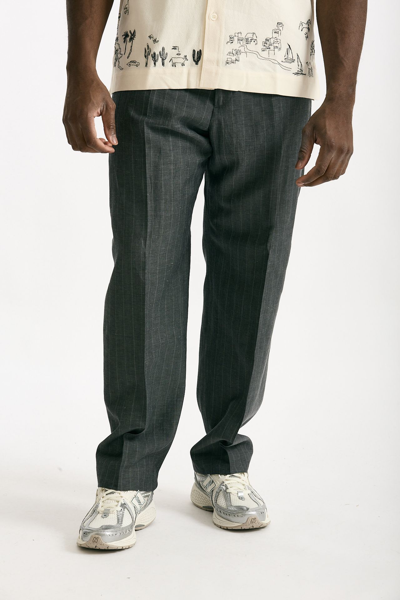 Pantalone in lana e lino Grigio gessato men Paul smith - 2