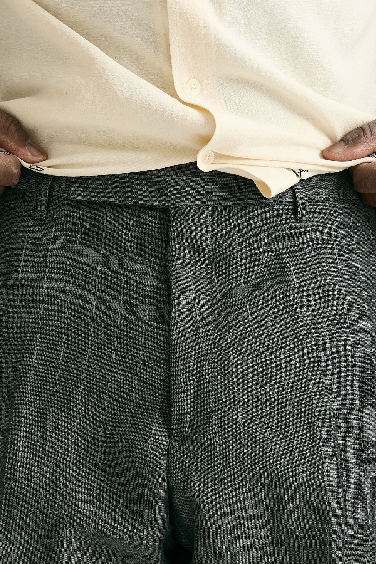 Pantalone in lana e lino Grigio gessato men Paul smith - 7