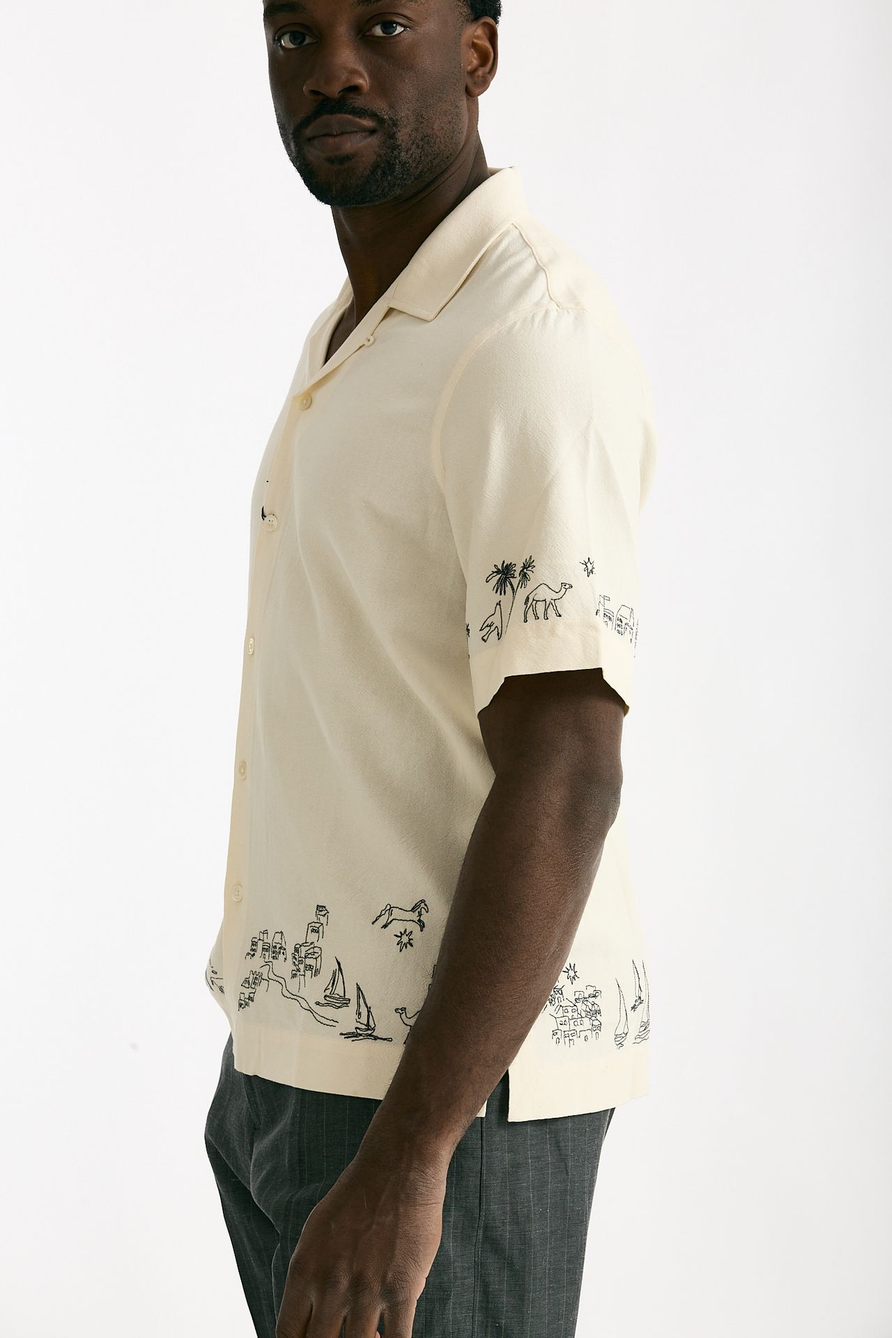 Camicia in viscosa e lino panna men Paul smith - 3