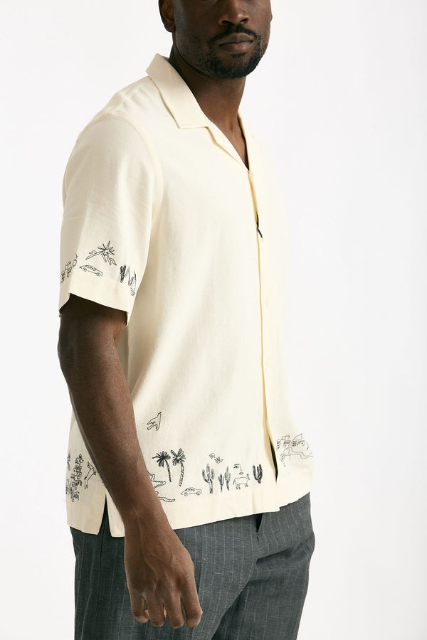 Camicia in viscosa e lino panna men Paul smith