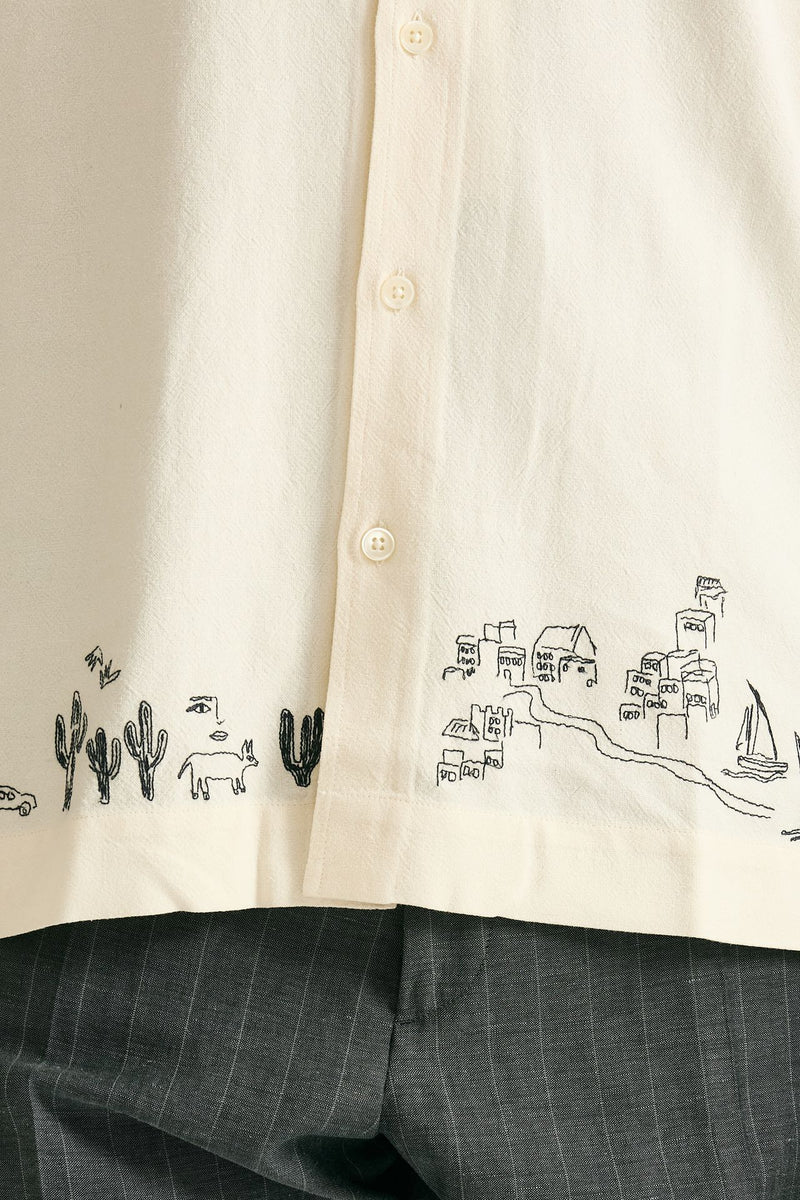 Camicia in viscosa e lino panna men Paul smith - 6