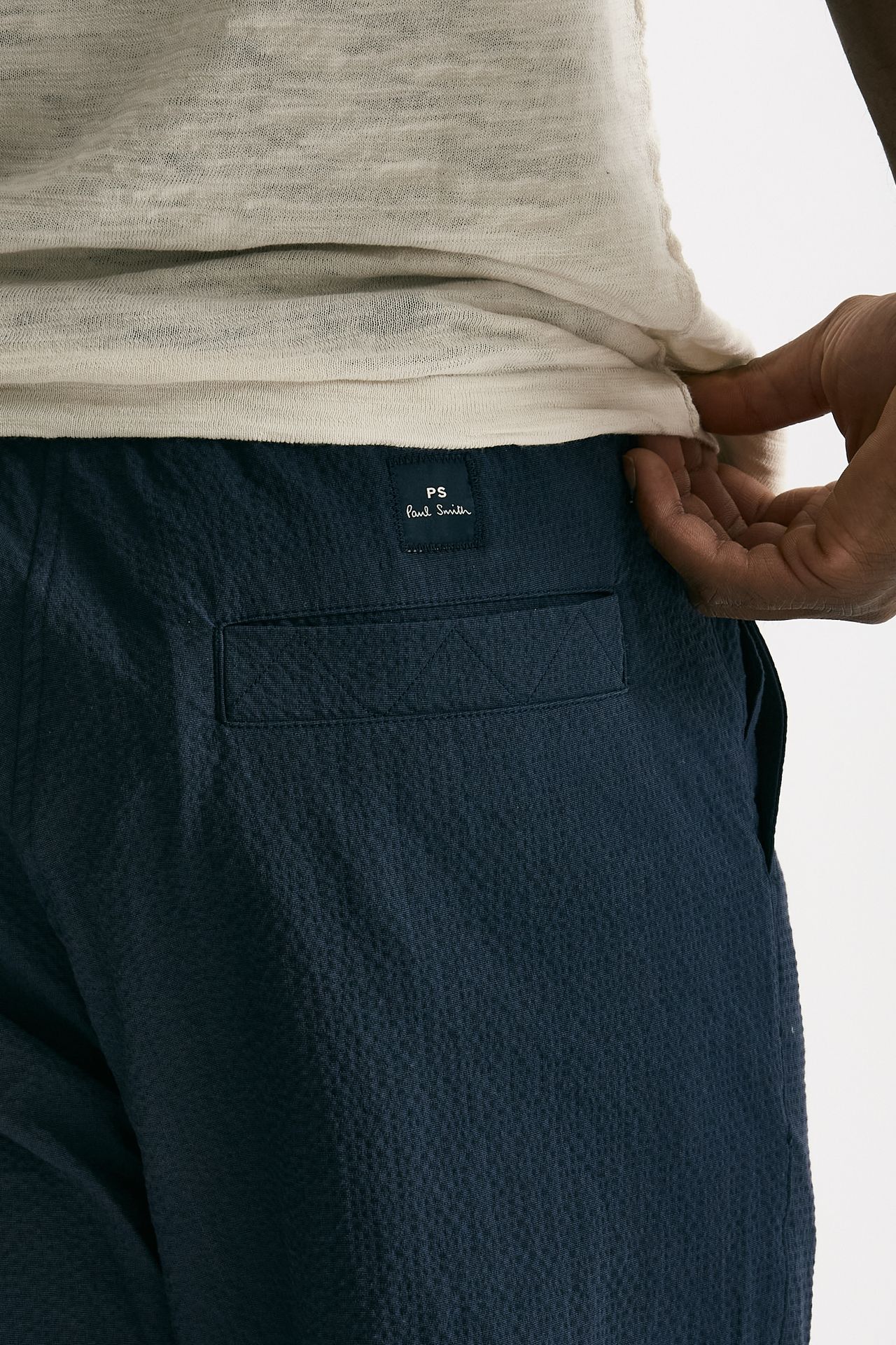 Pantalone in cotone stretch blu men Paul smith - 7
