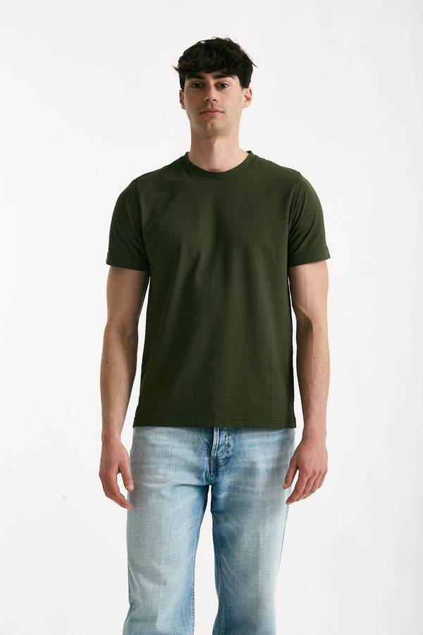 T shirt in cotone verdone men ( p - s )