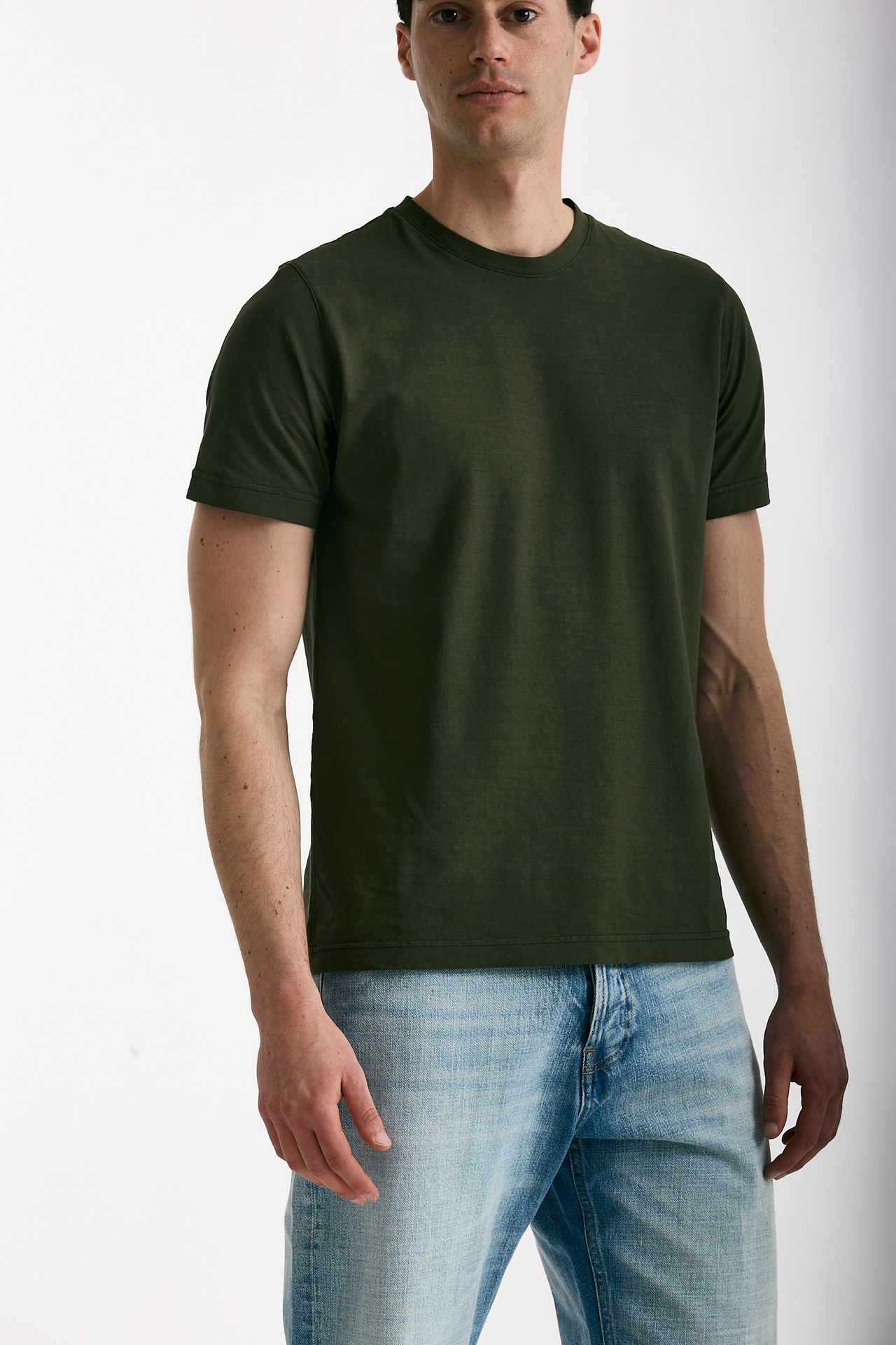 T shirt in cotone verdone men ( p - s ) - 1