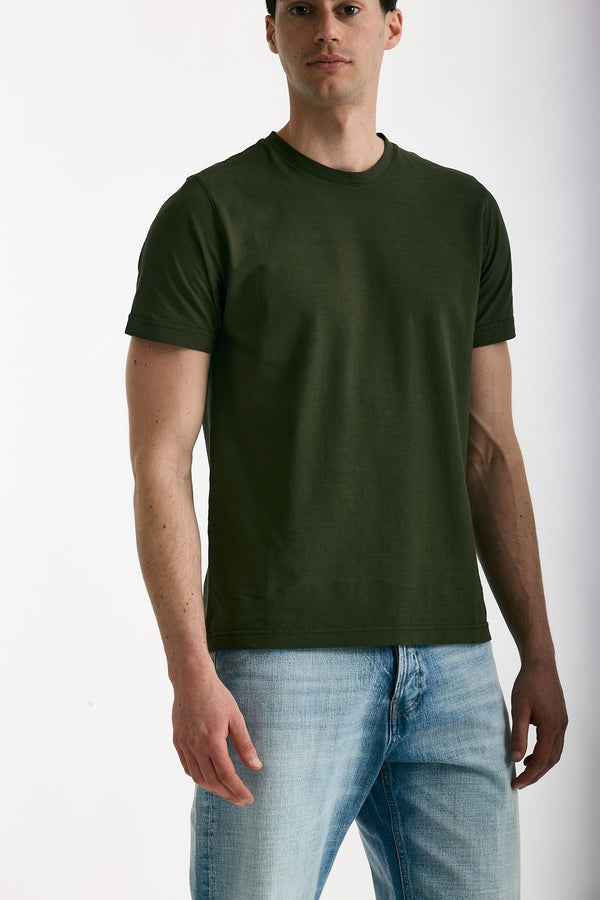 T shirt in cotone verdone men ( p - s )