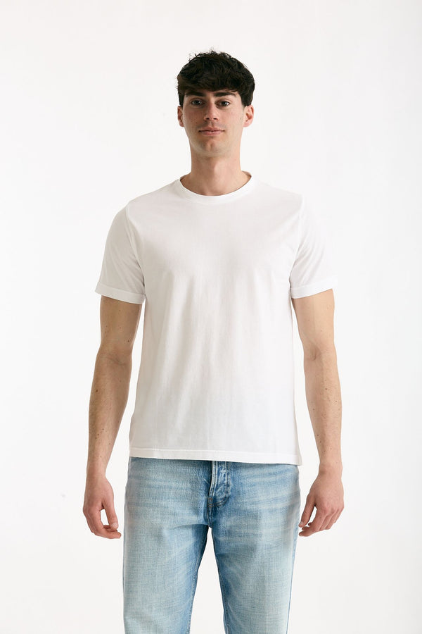 T-shirt in cotone bianco men ( p - s )