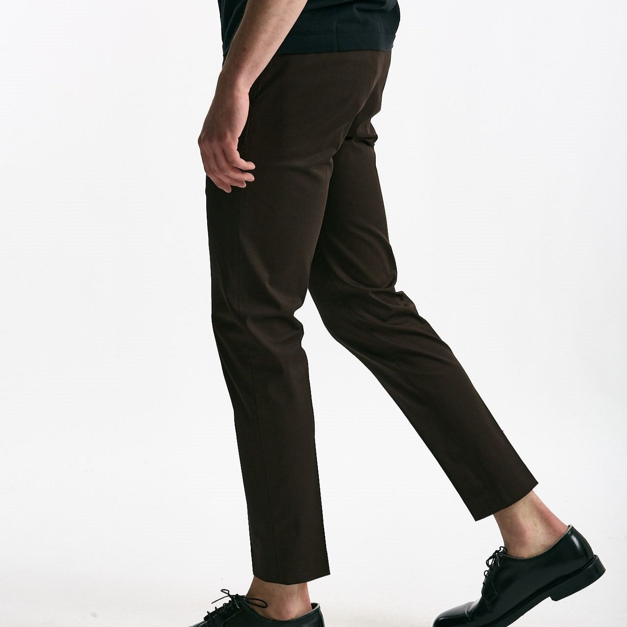 Pantalone EDGE- DIECI in cotone raso stretch marrone men Pt torino - 8