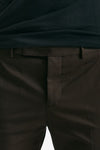 Pantalone EDGE- DIECI in cotone raso stretch marrone men Pt torino - 5