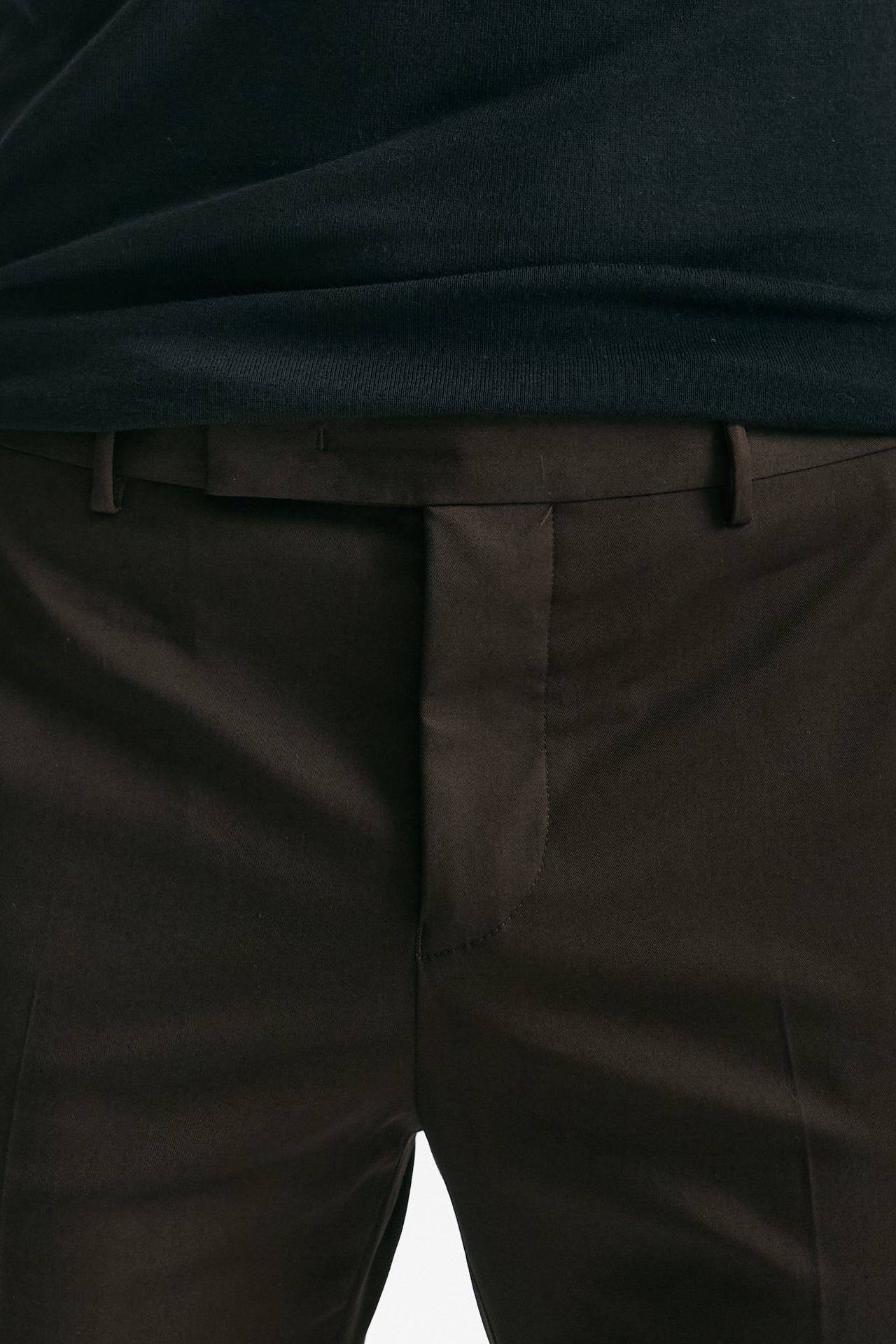 Pantalone EDGE- DIECI in cotone raso stretch marrone men Pt torino - 5
