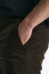 Pantalone EDGE- DIECI in cotone raso stretch marrone men Pt torino - 6