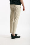 Pantalone EDGE- DIECI in cotone raso stretch panna men Pt torino - 2