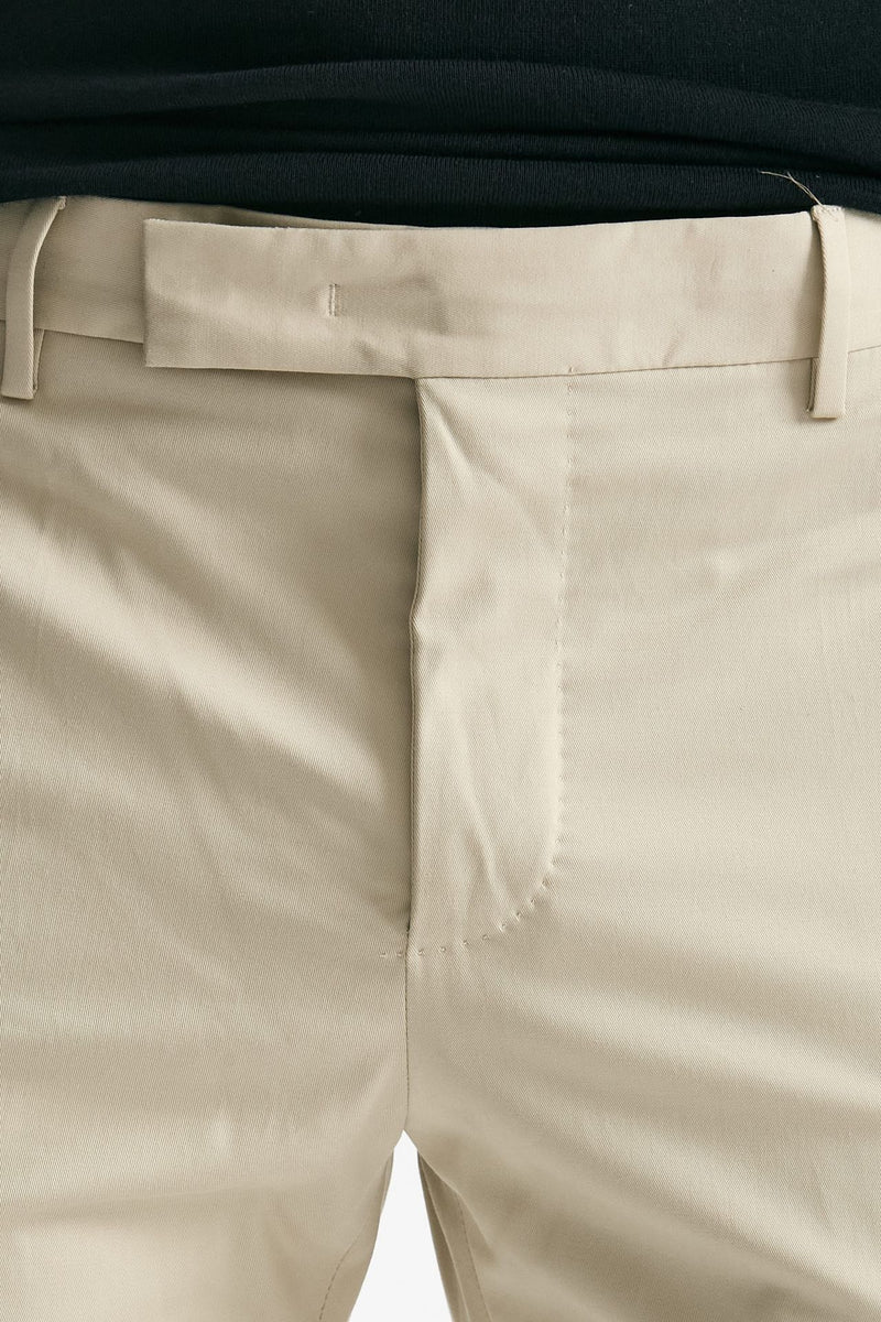 Pantalone EDGE- DIECI in cotone raso stretch panna men Pt torino - 5