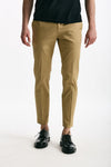 Pantalone EDGE-DIECI in cotone raso stretch cammello men Pt torino - 1