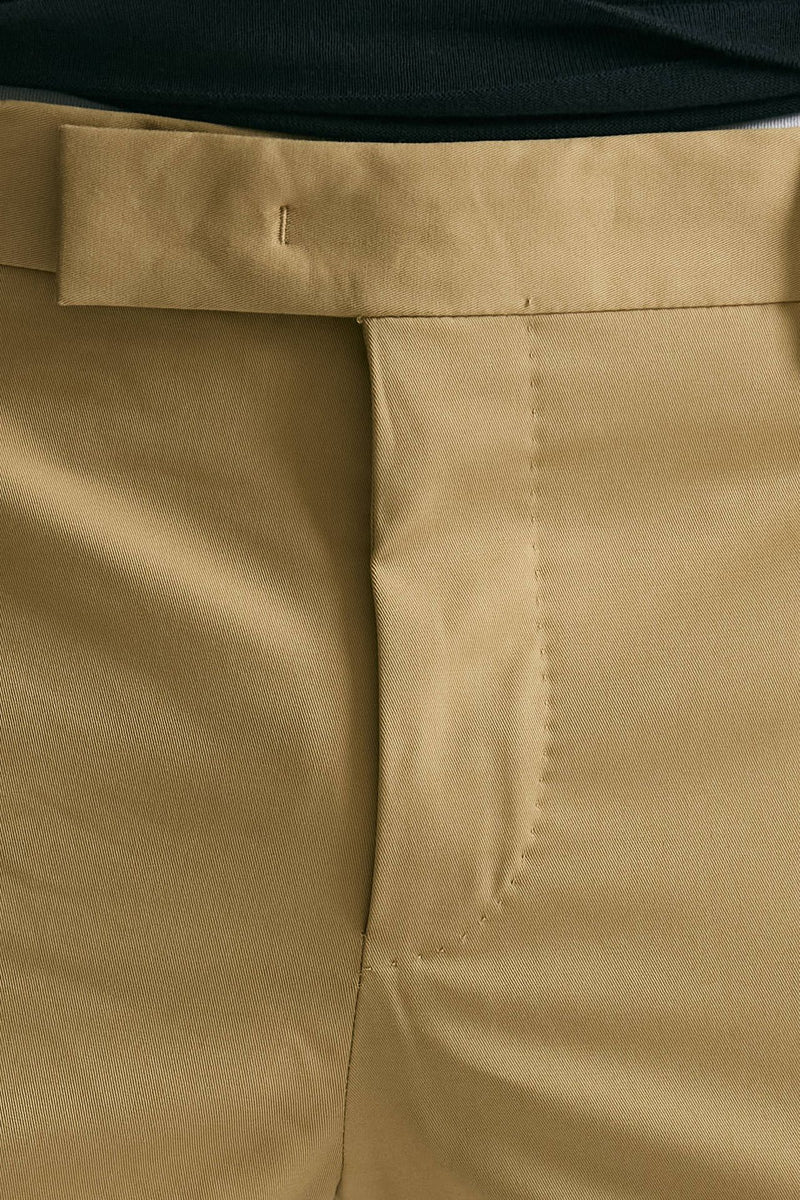 Pantalone EDGE-DIECI in cotone raso stretch cammello men Pt torino - 5