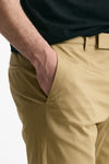 Pantalone EDGE-DIECI in cotone raso stretch cammello men Pt torino - 6