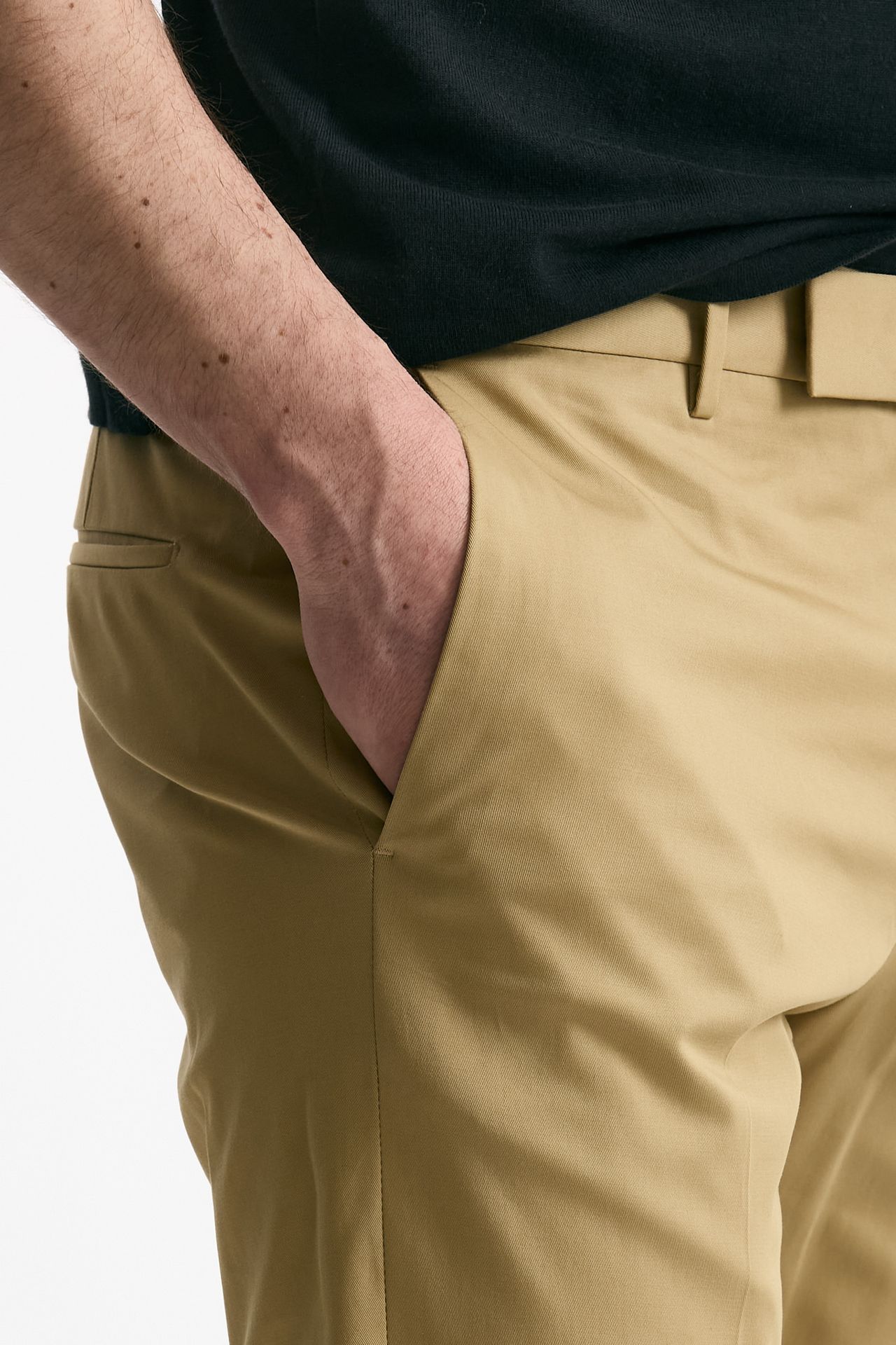 Pantalone EDGE-DIECI in cotone raso stretch cammello men Pt torino - 6