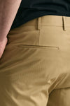 Pantalone EDGE-DIECI in cotone raso stretch cammello men Pt torino - 7