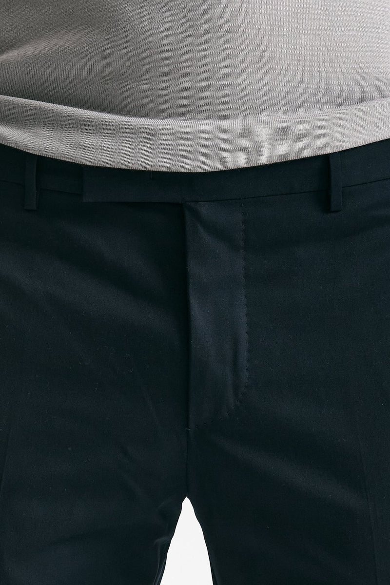 Pantalone EDGE-DIECI in cotone raso stretch blu men Pt torino - 5