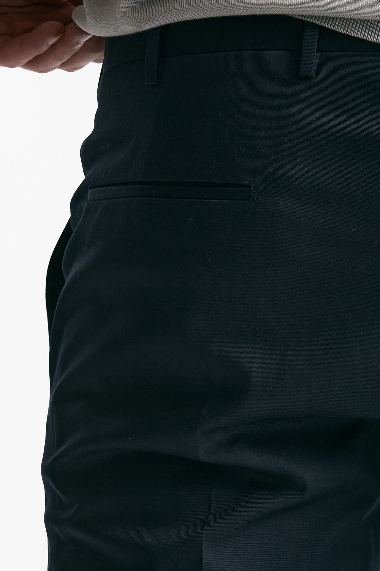 Pantalone EDGE-DIECI in cotone raso stretch blu men Pt torino - 7