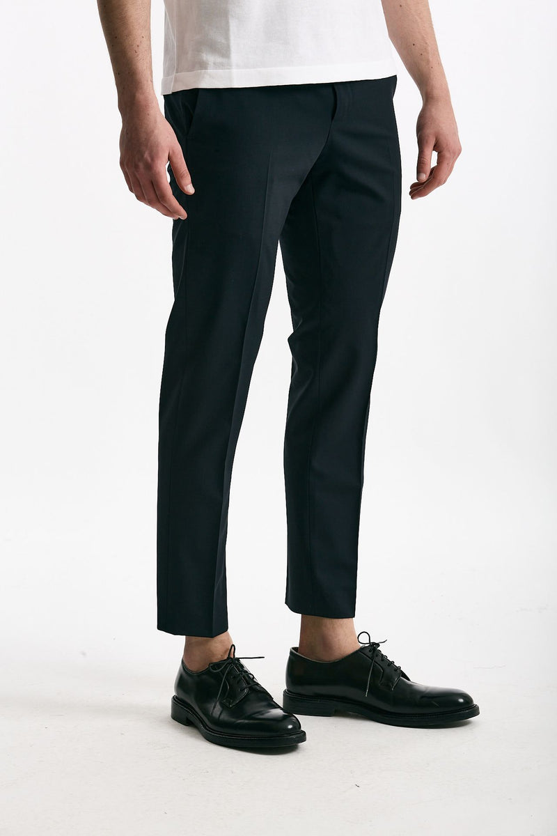 Pantalone EDGE- DIECI in lana stretch blu men Pt torino - 3