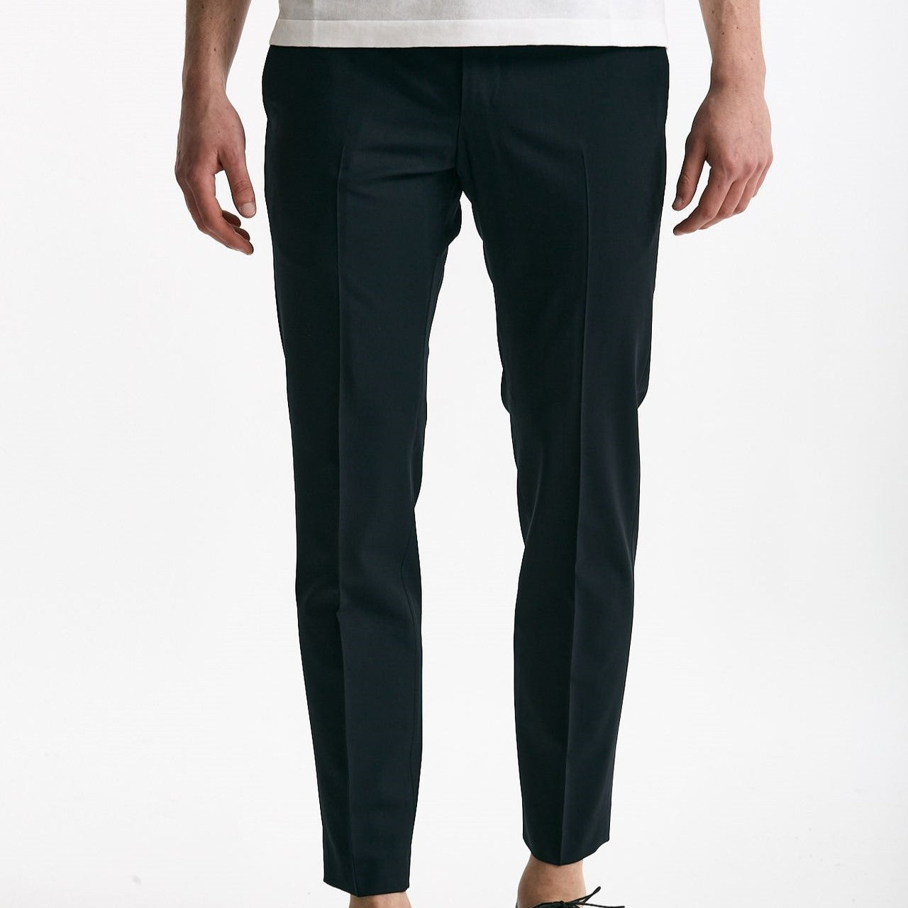 Pantalone EDGE- DIECI in lana stretch blu men Pt torino - 8