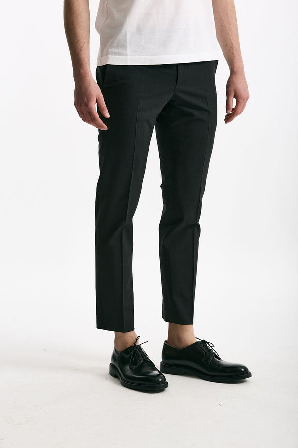 Pantalone EDGE- DIECI in lana stretch grigio antracite men Pt torino