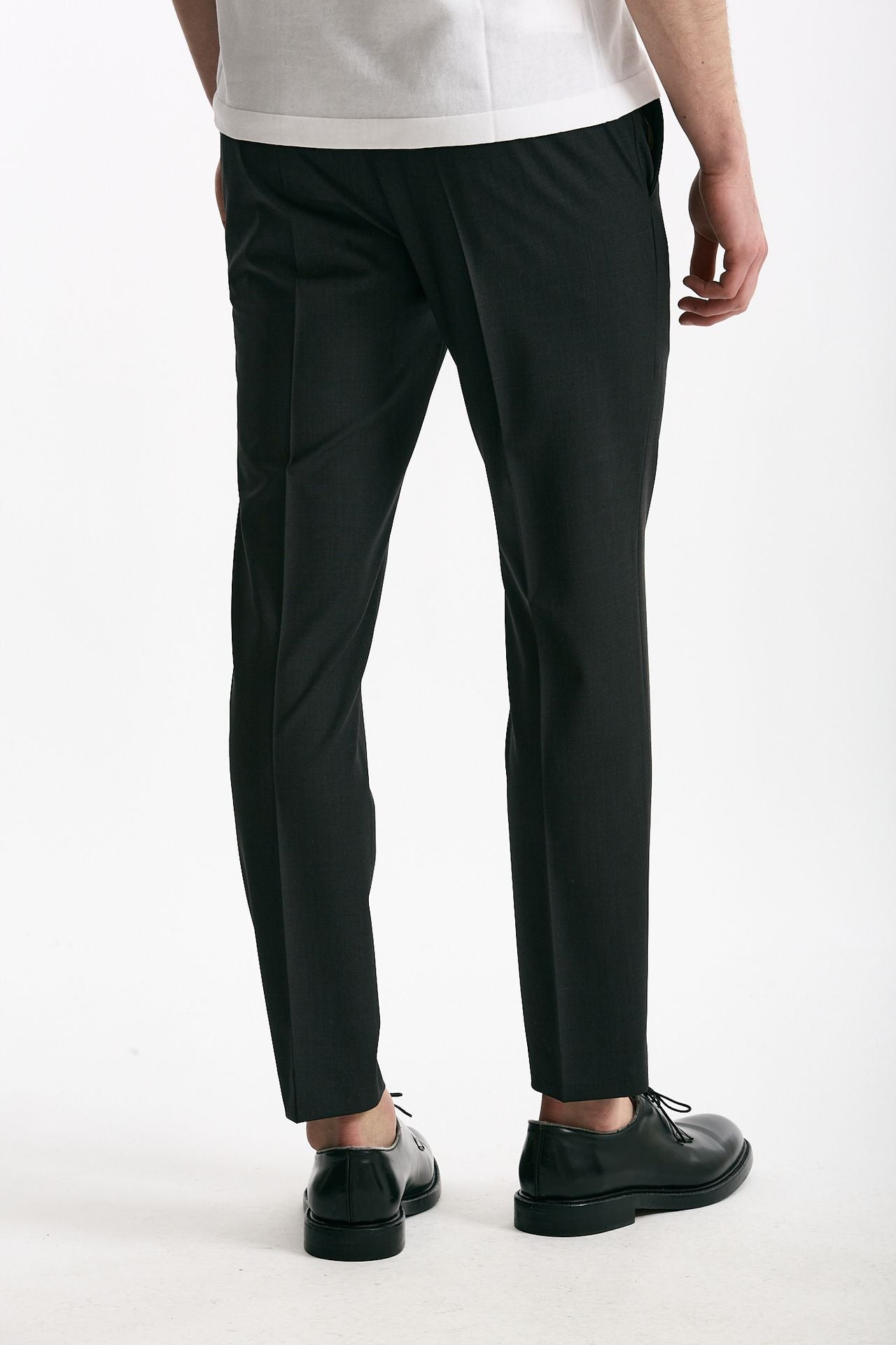 Pantalone EDGE- DIECI in lana stretch grigio antracite men Pt torino - 3