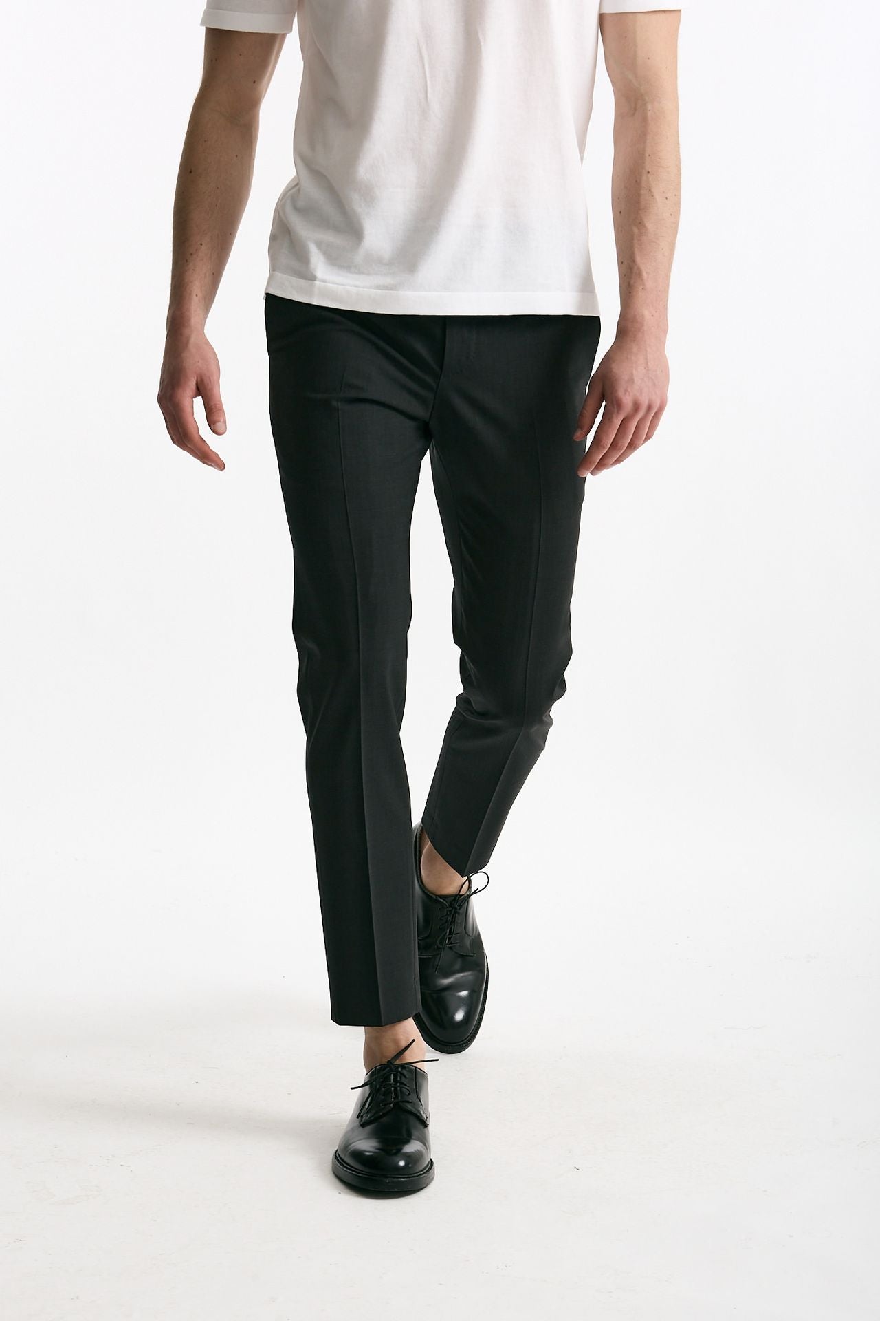 Pantalone EDGE- DIECI in lana stretch grigio antracite men Pt torino - 1