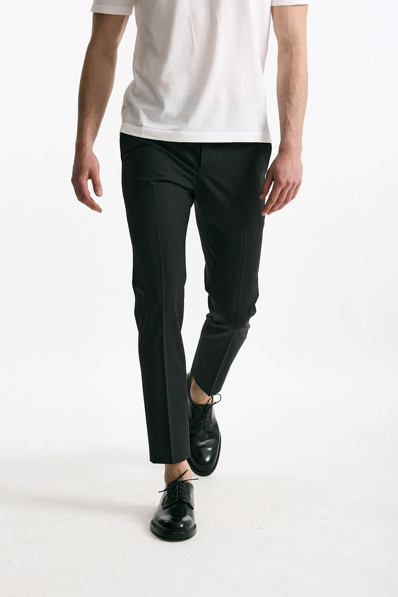 Pantalone EDGE- DIECI in lana stretch grigio antracite men Pt torino - 1