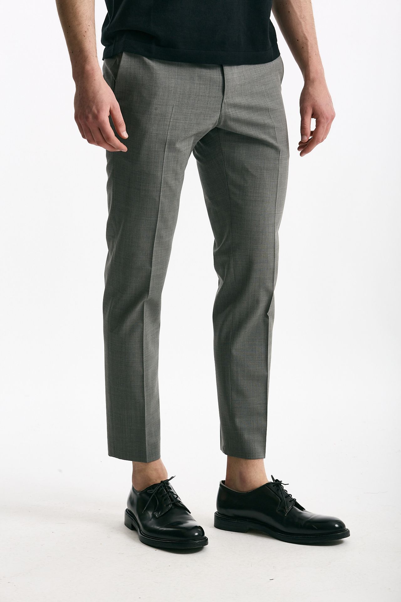 Pantalone EDGE- DIECI in lana stretch grigio chiaro men Pt torino - 3