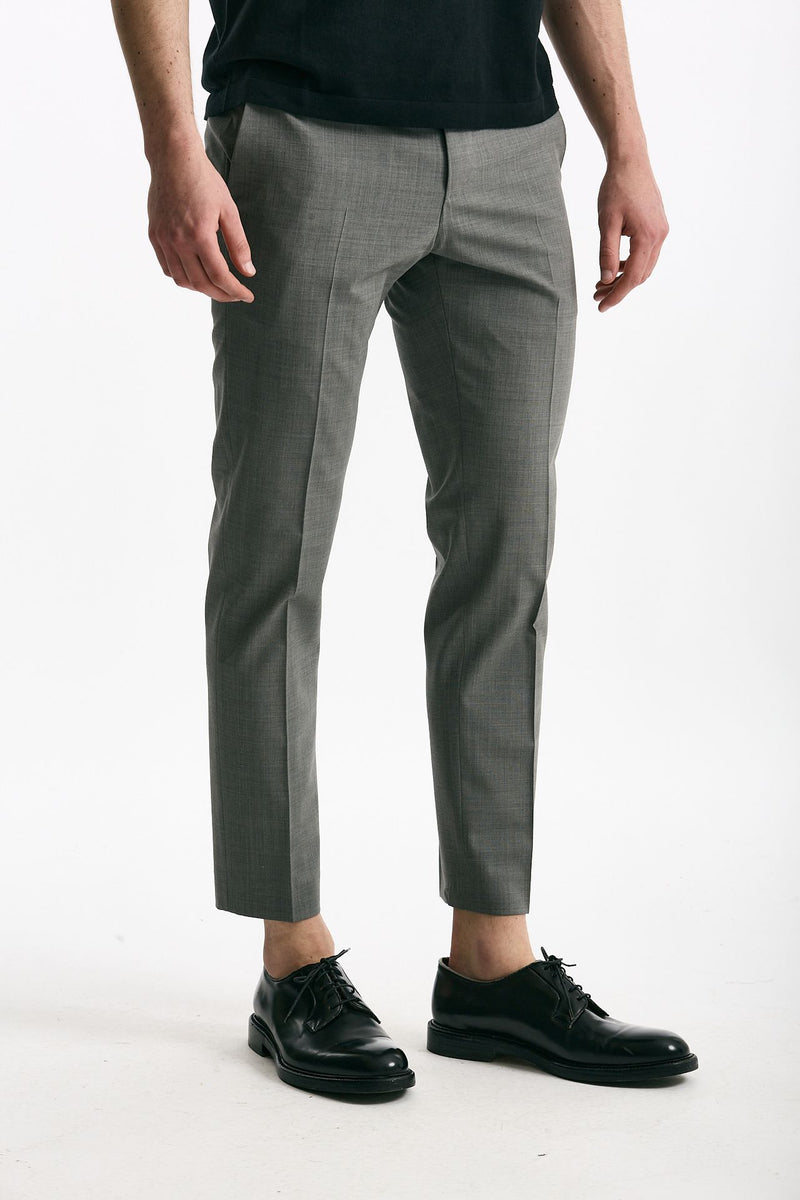 Pantalone EDGE- DIECI in lana stretch grigio chiaro men Pt torino - 3
