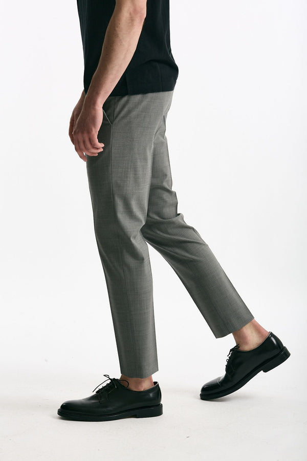 Pantalone EDGE- DIECI in lana stretch grigio chiaro men Pt torino
