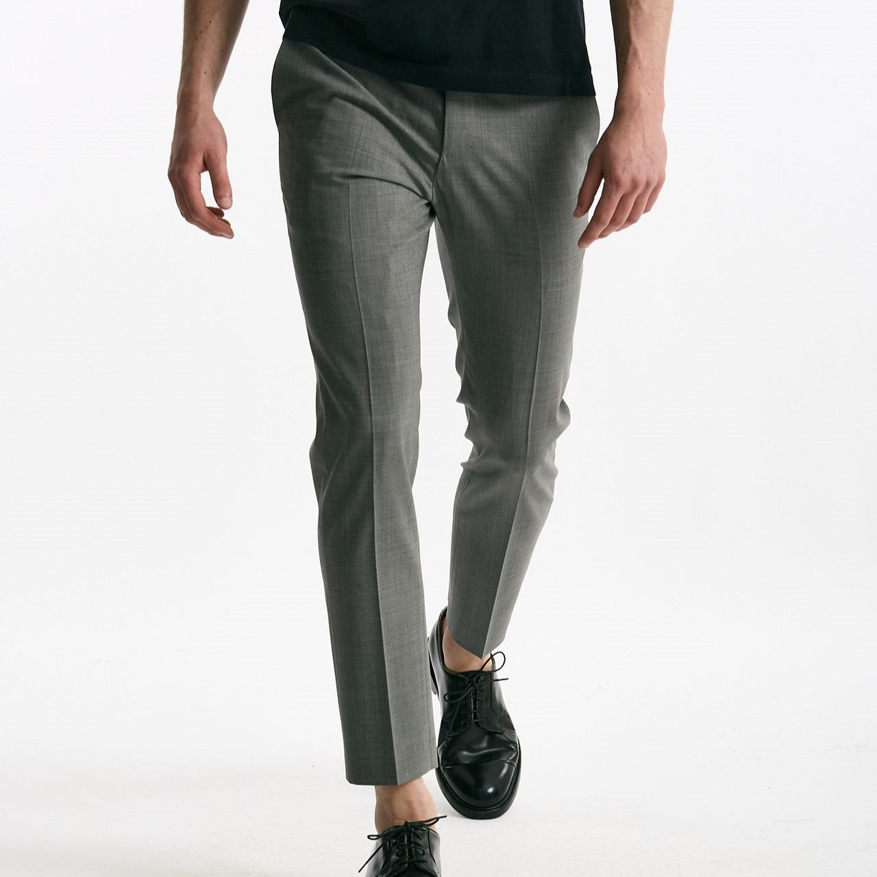 Pantalone EDGE- DIECI in lana stretch grigio chiaro men Pt torino - 8