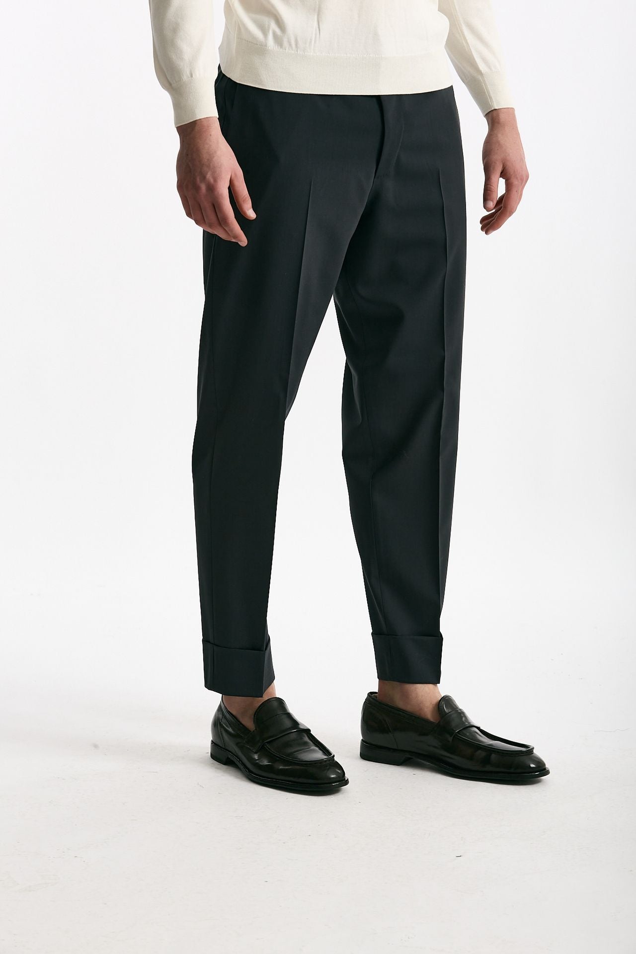 Pantalone EDGE-CLUB in lana stretch grigio men Pt torino - 1