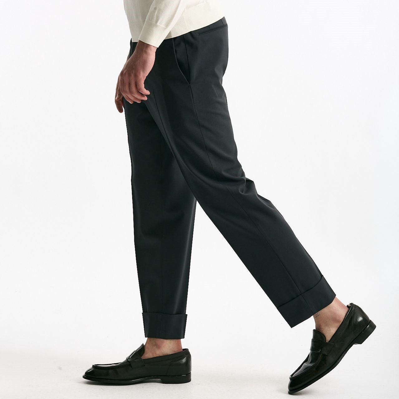 Pantalone EDGE-CLUB in lana stretch grigio men Pt torino - 9