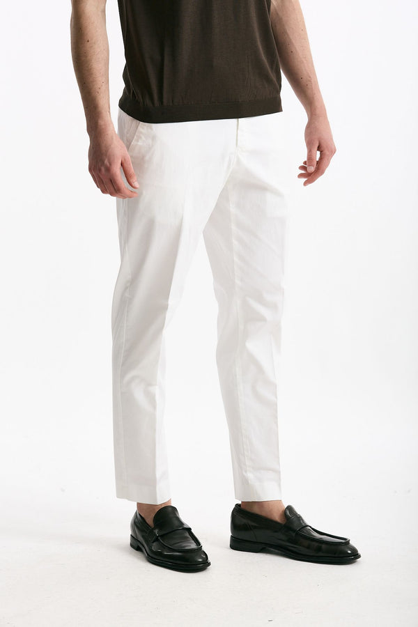 Pantalone EDGE-REBEL in cotone stretch bianco men Pt torino